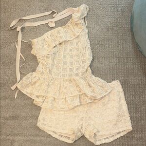 NWOT Revolve Cream Lace Set